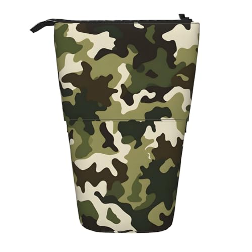 Federmäppchen, Tarnmuster, Militär-Stil, Teleskop-Federtasche, Pop-Up-Kosmetiktasche, Schreibwaren-Organizer für Schule, Büro, Reisen, Marineblau von Generisch