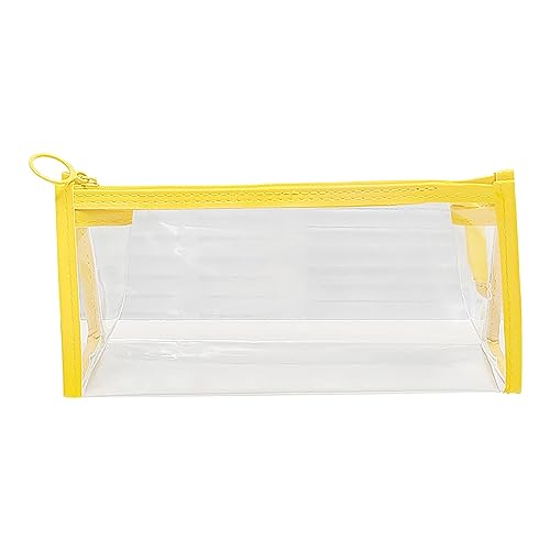 Federmäppchen, transparent, leicht, tragbar, mit Reißverschluss, Stifttasche, Kosmetiktasche für die Schule Bastel-Organizer Und Aufbewahrungsbox (B, One Size) von Generisch