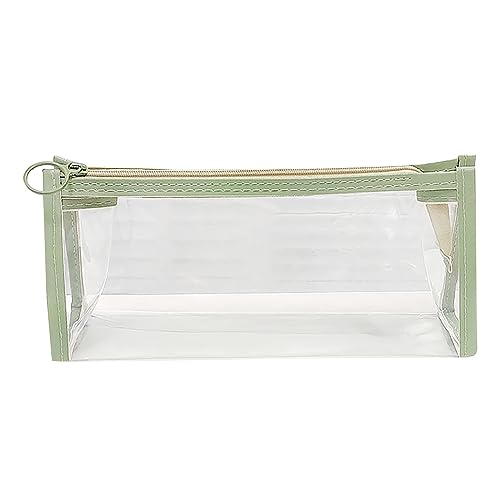 Federmäppchen, transparent, leicht, tragbar, mit Reißverschluss, Stifttasche, Kosmetiktasche für die Schule Bastel-Organizer Und Aufbewahrungsbox (C, One Size) von Generisch