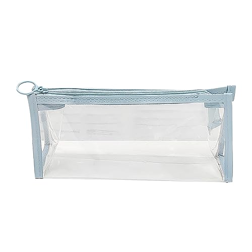 Federmäppchen, transparent, leicht, tragbar, mit Reißverschluss, Stifttasche, Kosmetiktasche für die Schule Bastel-Organizer Und Aufbewahrungsbox (E, One Size) von Generisch