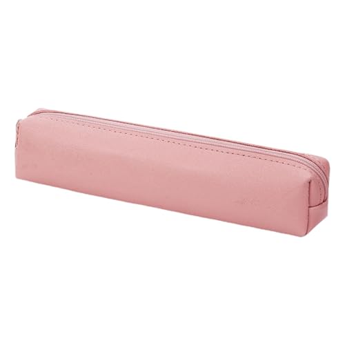 Federmäppchen Aus PU-Leder - Federmäppchen Für Stifte | Tragbare Schreibwarentasche Mit Federmäppchen | Kompakte Kosmetiktasche Mit Reißverschluss | Schreibwarenetui Mit Reißverschlüssen, Rosa, von Generisch