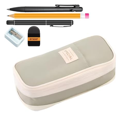 Federmäppchen – Federmäppchen mit Fächern, multifunktionale Schreibwaren-Organizer-Tasche, Schüler-Schreibwaren-Tasche mit Reißverschluss, kompakte Stifttasche für den Schreibtisch für Mädchen und von Generisch