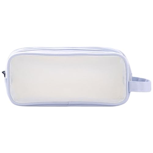 Federmäppchen – Netz-Federmäppchen, transparente Schreibwaren-Make-up-Tasche | Reißverschluss und Hand-Make-up-Organizer mit 2 Fächern, multifunktionale Aufbewahrungstasche für Schreibwaren, Kosmetik von Generisch