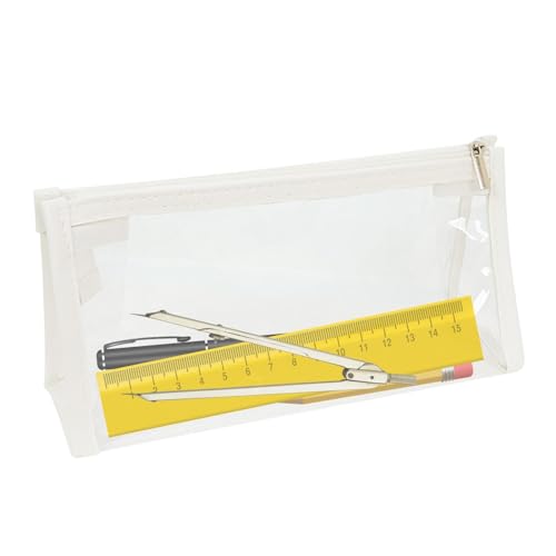 Federmäppchen Niedliche transparente Tasche für die Organisation von Bleistiften,Schulanfang-Briefpapier-Organisation für Schüler, großer Bleistift-Organizer für Grund-, Mittel- und Oberschule von Generisch