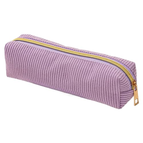 Federmäppchen Organizer - Federmäppchen für Teenager Mädchen - Großes Fassungsvermögen Cordstoff Einfarbige Tasche für Schreibwaren Marker Radiergummis Stifte Lineal Notizblock von Generisch