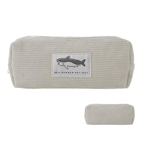 Federmäppchen – Tier-Federmäppchen | Federmäppchen | Hai-Stickerei Stifttasche | Cord Shark Schreibwaren Tasche | Tragbare Stifttasche für Stifte, Bleistifte, Marker, Radiergummi, Farbstifte, Federmäppchen – Tier-Federmäppchen | Federmäppchen | Hai-Stickerei Stifttasche | Cord Shark Schreibwaren Tasche | Tragbare Stifttasche für Stifte, Bleistifte, Marker, Radiergummi, Farbstifte, von Generisch