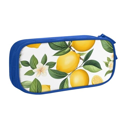 Federmäppchen für Jungen und Mädchen, Motiv: Zitronenblätter, große Stifttasche, Schreibtisch-Organizer, Federmäppchen für Schule, Büro, Make-up-Tasche mit Reißverschluss, rose, 21x5x10.5cm Federmäppchen für Jungen und Mädchen, Motiv: Zitronenblätter, große Stifttasche, Schreibtisch-Organizer, Federmäppchen für Schule, Büro, Make-up-Tasche mit Reißverschluss, rose, 21x5x10.5cm von Generisch
