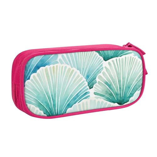 Federmäppchen für Jungen und Mädchen, Wasserfarben, großes Federmäppchen für den Schreibtisch, Schreibwaren, Organizer, Federmäppchen für Schule, Büro, Make-up-Tasche mit Reißverschluss, blau von Generisch