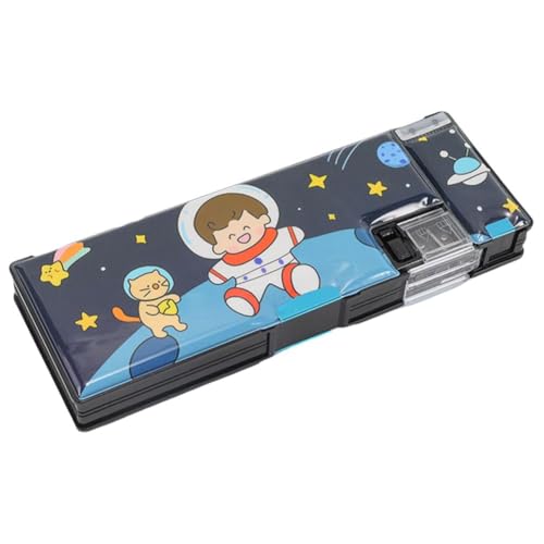 Federmäppchen für Mädchen mit Taschenrechner-Spitzer, multifunktionaler Schreibwaren-Organizer, Schreibwaren für den Schulanfang, G einzigartig am besten, Q, Größe von Generisch