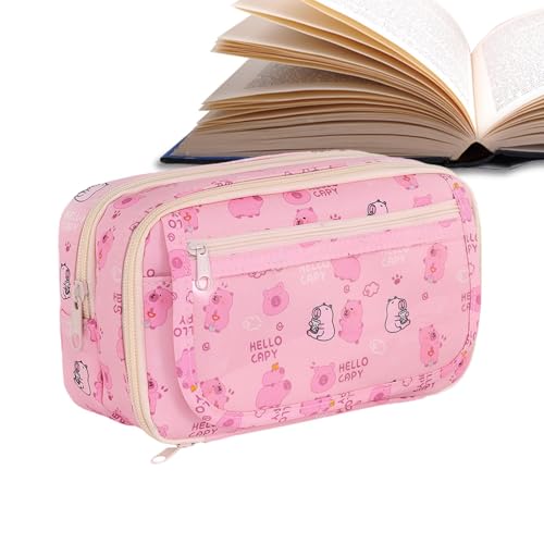 Federmäppchen mit 9 Fächern, Tiermuster, Federmäppchen, Schreibwaren, Stifttasche, Kosmetiktasche mit Reißverschluss, Make-up-Tasche, Schulbedarf für Mädchen, , Kinder, Aufbewahrungstasche für von Generisch