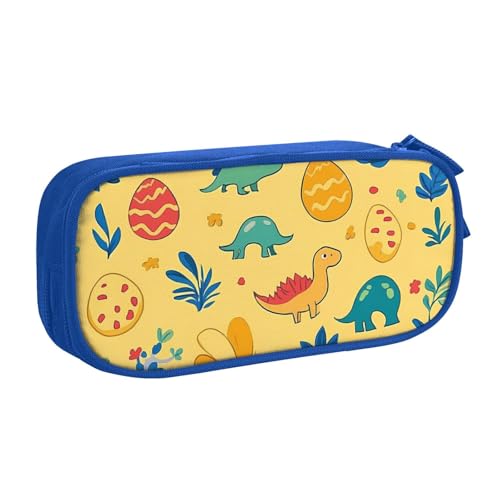 Federmäppchen mit Dinosaurier-Ei-Motiv für Jungen und Mädchen, niedliches Dino, große Stifttasche, Schreibtisch-Organizer, Federmäppchen für Schule, Büro, Make-up-Tasche mit Reißverschluss, rose von Generisch
