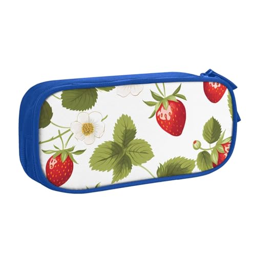 Federmäppchen mit Erdbeerblüten für Jungen und Mädchen, große Stifttasche, Schreibtisch-Organizer, Federmäppchen für Schule, Büro, Make-up-Tasche mit Reißverschluss, rose, 21x5x10.5cm, Kosmetiktasche Federmäppchen mit Erdbeerblüten für Jungen und Mädchen, große Stifttasche, Schreibtisch-Organizer, Federmäppchen für Schule, Büro, Make-up-Tasche mit Reißverschluss, rose, 21x5x10.5cm, Kosmetiktasche von Generisch