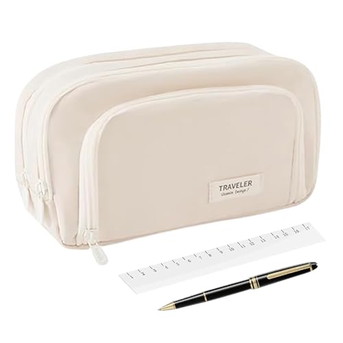 Federmäppchen mit Reißverschluss, Schreibwaren-Organizer für Studenten, Lehrer, Kinder, Kindergarten, Uni, organisierte Aufbewahrungslösung, Reise-Schulbedarf, Geschenk für Geburtstag, Weihnachten von Generisch