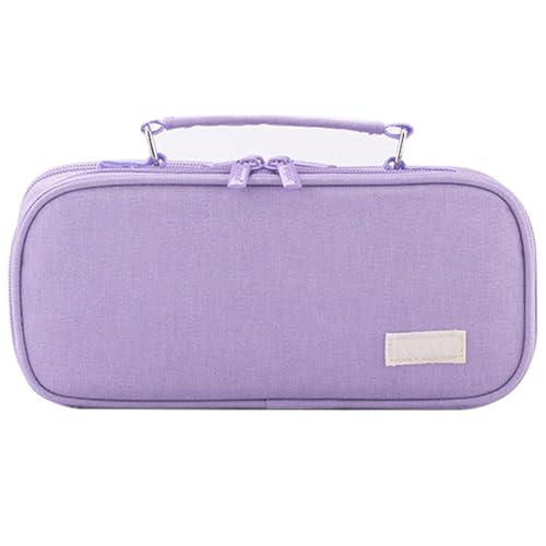 Federmäppchen mit Reißverschluss | Mehrschichtige Stifttasche aus Polyester mit Netztasche | Tragbare Schreibwarentasche für Schule | Großes Fassungsvermögen | Multifunktionale Make-up- Stifttasche von Generisch