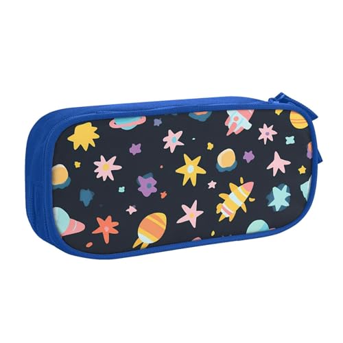 Federmäppchen mit Weltraumelementen für Jungen und Mädchen, buntes Stern-Design, große Stifttasche, Schreibtisch-Organizer, Federmäppchen für Schule, Büro, Make-up-Tasche mit Reißverschluss, rose Federmäppchen mit Weltraumelementen für Jungen und Mädchen, buntes Stern-Design, große Stifttasche, Schreibtisch-Organizer, Federmäppchen für Schule, Büro, Make-up-Tasche mit Reißverschluss, rose von Generisch