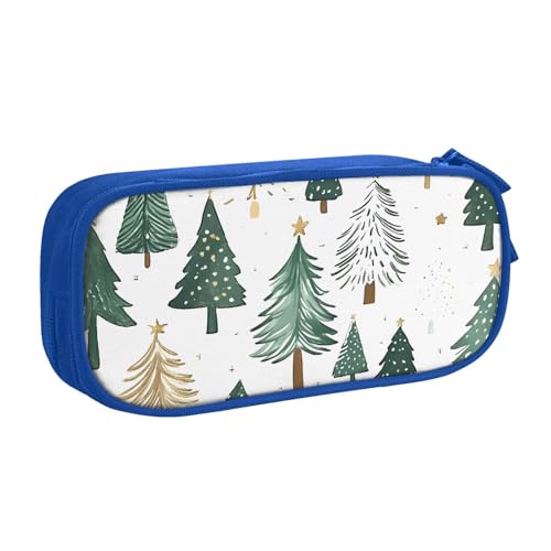 Federmäppchen mit Winterbaum-Design für Jungen und Mädchen, Weihnachten, großes Federmäppchen, Schreibtisch-Organizer, Federmäppchen für Schule, Büro, Make-up-Tasche mit Reißverschluss, rose von Generisch