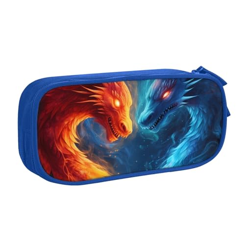 Federmäppchen mit abstraktem Feuerdrachen für Jungen und Mädchen, Galaxie, lang, groß, Stiftetasche, Schreibtisch, Schreibwaren, Organizer, Federmäppchen für Schule, Büro, Make-up-Tasche mit Federmäppchen mit abstraktem Feuerdrachen für Jungen und Mädchen, Galaxie, lang, groß, Stiftetasche, Schreibtisch, Schreibwaren, Organizer, Federmäppchen für Schule, Büro, Make-up-Tasche mit von Generisch