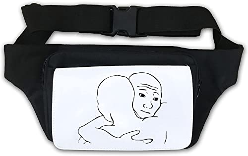 Feels Bad Man Sad Wojak Meme Hug Hüfttasche, Bauchtasche, Weiß von Generisch