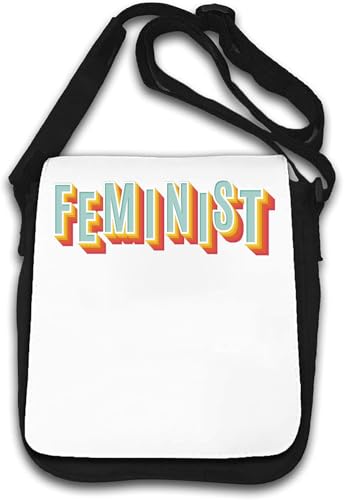 Feminist 3D Syled Colorful Logo Umhängetasche Weiß von Generisch