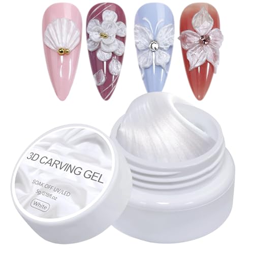 Festes Aufbaugel Für Nägel, 3D-Nagelkunst, Skulptur-Aufbaugel, Antihaft-Handnagelverlängerungsgel Zum Schnitzen Von Mustern, Nagelkunst Für Anfängerinnen, DI Y-Salon Zu Hause, Perlweiß Festes Aufbaugel Für Nägel, 3D-Nagelkunst, Skulptur-Aufbaugel, Antihaft-Handnagelverlängerungsgel Zum Schnitzen Von Mustern, Nagelkunst Für Anfängerinnen, DI Y-Salon Zu Hause, Perlweiß von Generisch