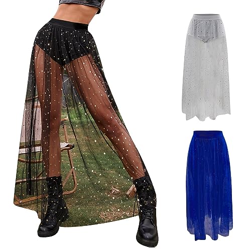 Festival Outfit Damen 2024 Rock Hosen Musikfestivals Transparent Clubwear Maxirock Mesh Frezeit Disco Party Rock Streetwear High Waist Strand Curvy Tüllrock Maxi Röcke Festival Outfit Damen 2024 Rock Hosen Musikfestivals Transparent Clubwear Maxirock Mesh Frezeit Disco Party Rock Streetwear High Waist Strand Curvy Tüllrock Maxi Röcke von Generisch