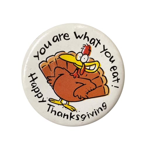 Festliche Anstecknadel mit Aufschrift "Happy Thanksgiving", Emaille, für Damen, Schmuck, Brustnadel, Pinback-Knöpfe, 4.4*4.4cm, Kunststoff, Kein Edelstein von Generisch