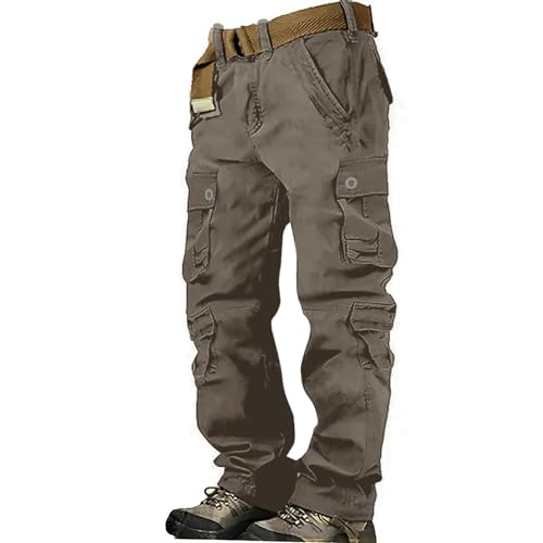 Feuerwehr Hose Herren Warnschutz Arbeitshose Reflektierende Funktionshose Elastische Taille Sicherheitshose mit Seitentaschen Stretch Techwear Stretch Cargohose Wasserdicht Abriebfest Outdoorhose von Generisch