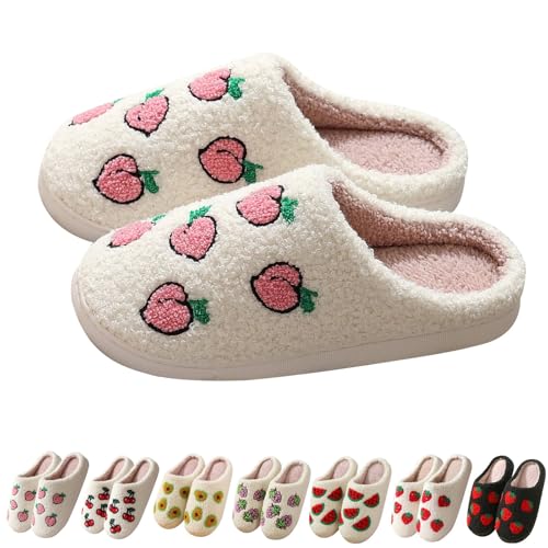Filzpantoffeln Damen Flauschig rutschfest Hausschuhe Damen Winter Plüsch Pantoletten Weiche Leicht Warm Slippers Geschlossen Filzhausschuhe Flache Bequeme Hauspatschen Unisex Hauspantoffeln von Generisch