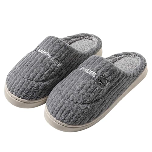 Filzpantoffeln Damen Warme Bequeme Kuschelslipper Baumwolle Hausschuhe Plüsch Pantoffeln Hüttenschuhe Winter Küche Schlafzimmer Damenschuhe Winterschuhe Hauspantoffeln von Generisch