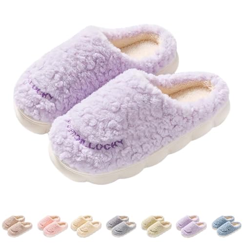 Filzpantoffeln Damen rutschfest Hausschuhe Damen Winter Plüsch Pantoletten Weiche Leicht Warm Slippers Geschlossen Flauschig Filzhausschuhe Flache Bequeme Hauspatschen Unisex Hauspantoffeln Filzpantoffeln Damen rutschfest Hausschuhe Damen Winter Plüsch Pantoletten Weiche Leicht Warm Slippers Geschlossen Flauschig Filzhausschuhe Flache Bequeme Hauspatschen Unisex Hauspantoffeln von Generisch
