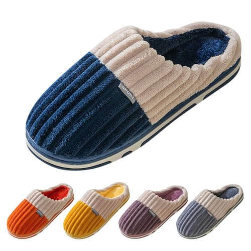 Filzpantoffeln Damen rutschfest Winter Hausschuhe Damen Plüsch Pantoletten Weiche Leicht Warm Slippers Geschlossen Flauschig Filzhausschuhe Flache Bequeme Hauspatschen Unisex Hauspantoffeln von Generisch