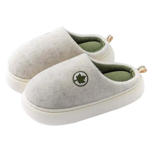Filzschuhe Herren Mit Filzsohle Hausschuhe Herren Geschlossen Rutschfest Winterhausschuhe Warm Gefüttert Plüschhausschuhe Flauschige Baumwollschuhe Weich Filzpantoffeln Thermo Hausschlappen Filzschuhe von Generisch