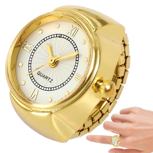 Finger-Uhrenring,Uhrenring Herren,Tragbare Ringuhr | Kleine kreative Uhren für Männer und Frauen, modisches Accessoire für Party, Date, Urlaub, Feier von Generisch