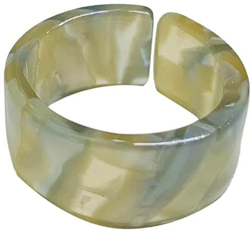 Fingerring bunter verstellbarer kleiner dicker offener C-förmiger Harzring Herrenringe für Neujahrsgeschenk Valentinstagsgeschenk von Generisch