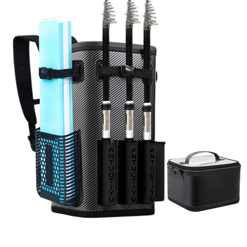 Fishing Backpack with Rod Holder, Tackle Bag Fishing Backpack, Fishing Backpack 49l, Fishing Gear Backpack, Multifunctional Fishing Backpack, Fishing Bag with Rod Holder for Men and Women, 6 Rod Slot, von Generisch