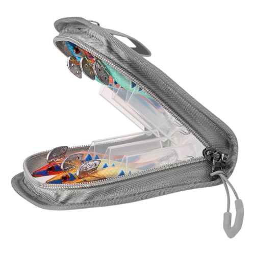 Fishing Tackle Bag, Protective Saltwater Hook Cover, 5.91x5.04x1.5 Inches Spacious Design & Compact Storage, Transparent Waterproof Organizer Pouch for Kayaking Gear, Beginner Anglers, Husband, Boat von Generisch