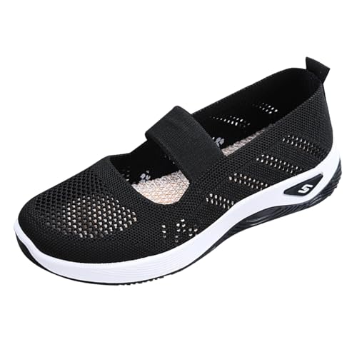 Fitness Schuhe Damen Leichte Walkingschuhe Mesh Sneaker Casual Joggingschuhe Atmungsaktive Bequeme Freizeitschuhe OrthopäDische Turnschuhe rutschfeste Slipper Slip On Sportschuhe von Generisch