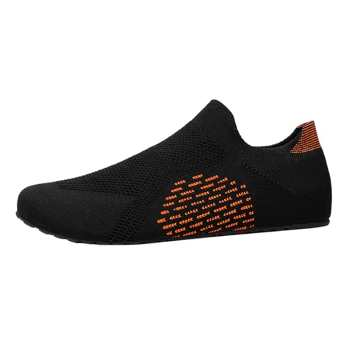 Fitnessschuhe Herren Gym Indoor Sockenschuhe Slip-On-Sicherheits Turnschuhe Atmungsaktive Mesh Flacheschuhe Stretch Freizeitschuhe Workout Sportschuhe Athleisure Schlupfschuhe Schwarz von Generisch