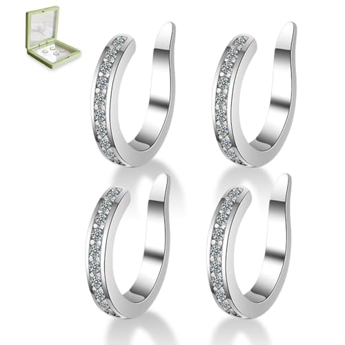 Fixura Ear Clips, Fake Piercings, Ohrklemme FüR Abstehende Ohren, Ear Corrector, Adjustable Reusable & Discreet (2PCSB) von Generisch