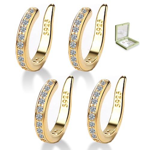 Fixura Ear Clips, Fake Piercings, Ohrklemme FüR Abstehende Ohren, Ear Corrector, Adjustable Reusable & Discreet (2PCSC) von Generisch