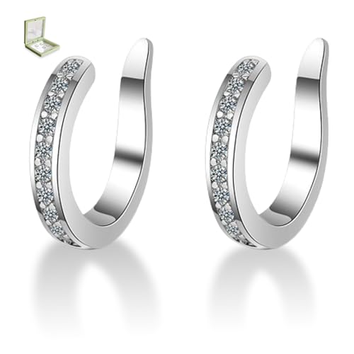 Fixura Ear Clips, Fake Piercings, Ohrklemme FüR Abstehende Ohren, Ear Corrector, Adjustable Reusable & Discreet (sliver) von Generisch