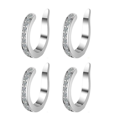 Fixura Ohrclips für Damen, schmale, klobige Ohrclips ohne Piercing (B+2 Pair) von Generisch