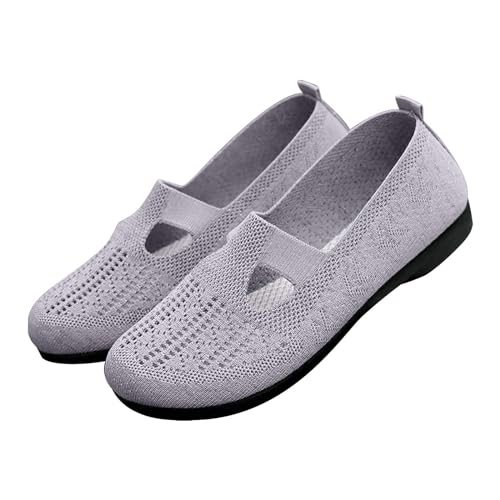 Flache Ballerinas Einfache Mode Bequeme weiche Tanzschuhe Square Toe Elegant mit flexibler Sohle Mokassins Damen Sommer Bunte Lackierung Leicht rutschfest, grau, 39 EU Flache Ballerinas Einfache Mode Bequeme weiche Tanzschuhe Square Toe Elegant mit flexibler Sohle Mokassins Damen Sommer Bunte Lackierung Leicht rutschfest, grau, 39 EU von Generisch