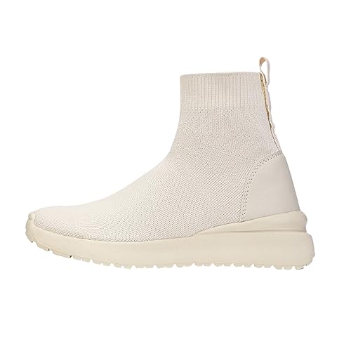 Flache Damen Stiefeletten mit Schnürung gewebtem Material für lässigen Komfort Westernstiefel, Damen Langschaft Comfort Stiefel Kurzstiefel, Blockabsatz Cowboy Stiefel von Generisch