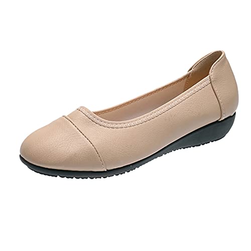 Flache Schuhe Für Damen Elegant Leder - Balerinaschuhe Runde Spitze Kleidschuhe Slip-On Einzelneschuhe Pendler Damenschuhe Leicht Bequem Slipper Business Freizeitschuhe Seicht Mund Büroschuhe Flache Schuhe Für Damen Elegant Leder - Balerinaschuhe Runde Spitze Kleidschuhe Slip-On Einzelneschuhe Pendler Damenschuhe Leicht Bequem Slipper Business Freizeitschuhe Seicht Mund Büroschuhe von Generisch
