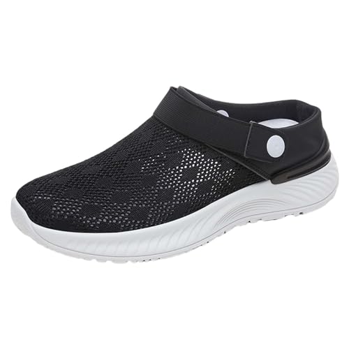 Flache Schuhe Für Damen Sommer,Freizeitschuhe Damen Schwarz Weiß Gummischuhe Weich Leicht Trekkingschuhe Atmungsaktiv Slipper Bequem Fitnessschuhe Modisch Joggingschuhe Mesh Gartenschuhe Flache Schuhe Für Damen Sommer,Freizeitschuhe Damen Schwarz Weiß Gummischuhe Weich Leicht Trekkingschuhe Atmungsaktiv Slipper Bequem Fitnessschuhe Modisch Joggingschuhe Mesh Gartenschuhe von Generisch