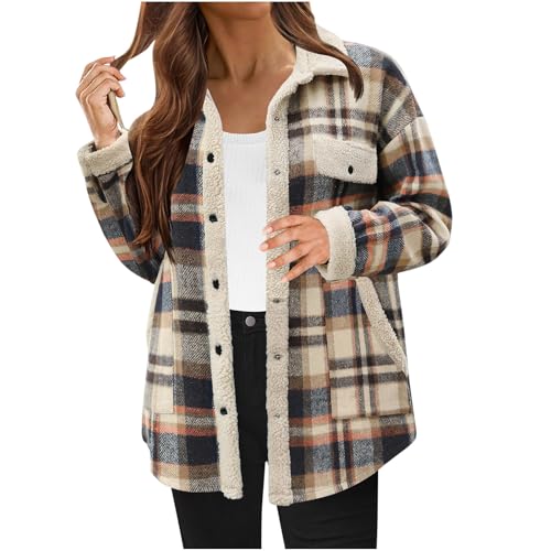 Flanell Hemdjacke Damen Kariert Fleecejacke Übergangsjacke Button Down Teddyjacke Locker Umlegekragen Karohemd Mode Leichte Winterjacke 2024 Jacket Mit Taschen Damenjacke Shacket Freizeitjacke Flanell Hemdjacke Damen Kariert Fleecejacke Übergangsjacke Button Down Teddyjacke Locker Umlegekragen Karohemd Mode Leichte Winterjacke 2024 Jacket Mit Taschen Damenjacke Shacket Freizeitjacke von Generisch