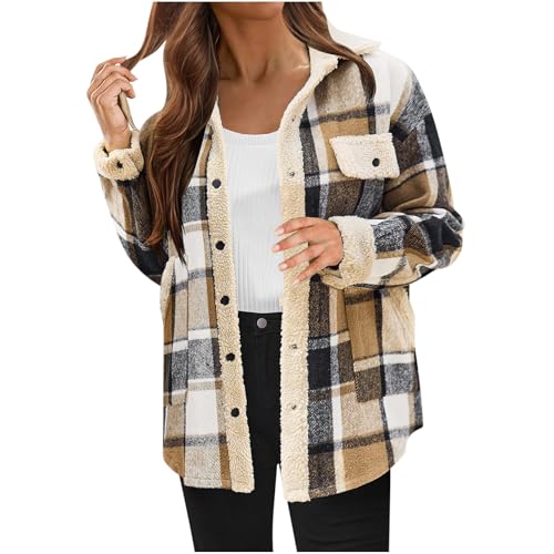 Flanell Hemdjacke Damen Kariert Fleecejacke Übergangsjacke Button Down Teddyjacke Locker Umlegekragen Karohemd Mode Leichte Winterjacke 2024 Jacket Mit Taschen Damenjacke Shacket Freizeitjacke Flanell Hemdjacke Damen Kariert Fleecejacke Übergangsjacke Button Down Teddyjacke Locker Umlegekragen Karohemd Mode Leichte Winterjacke 2024 Jacket Mit Taschen Damenjacke Shacket Freizeitjacke von Generisch