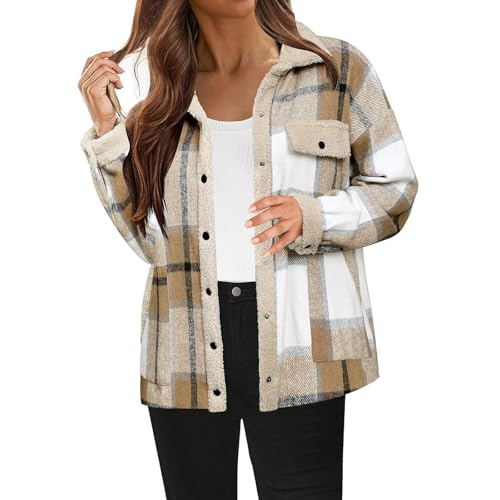 Flanell Hemdjacke Damen Kariert Fleecejacke Übergangsjacke Button Down Teddyjacke Locker Umlegekragen Karohemd Mode Leichte Winterjacke 2024 Jacket Mit Taschen Damenjacke Shacket Freizeitjacke Flanell Hemdjacke Damen Kariert Fleecejacke Übergangsjacke Button Down Teddyjacke Locker Umlegekragen Karohemd Mode Leichte Winterjacke 2024 Jacket Mit Taschen Damenjacke Shacket Freizeitjacke von Generisch
