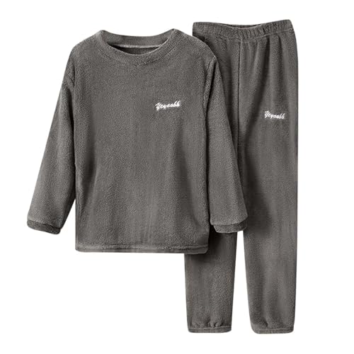 Flauschige Schlafanzug Kinder Jungen Mädchen Schlafanzüge Warme Fleece Pyjama Set Kleinkind Winter Langarm Hausanzug Nachtwäsche Pjs Mit Lange Oberteile Und Hosen Lose von Generisch